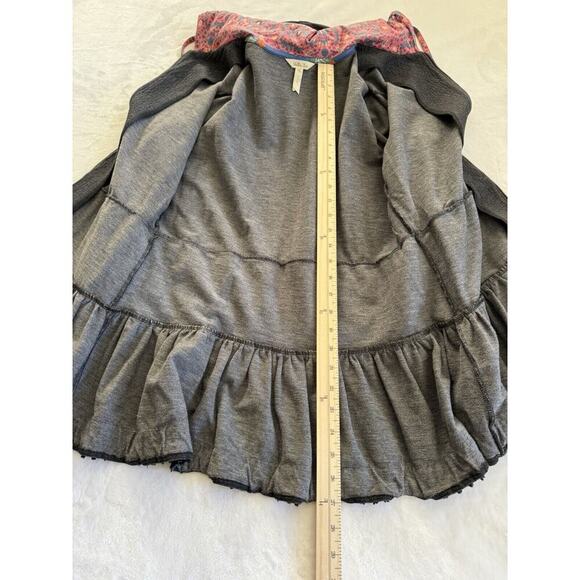 Matilda Jane Wise And Wonderful Hoodie Jacket Tiered Ruffled Dark Gray Size M - Picture 9 of 9